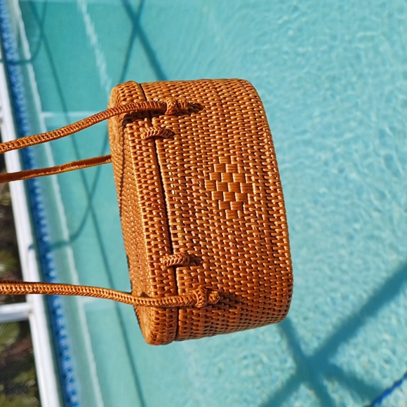 Putu by J. Maclear mini rattan wicker top handle purse vintage - Picture 10 of 17
